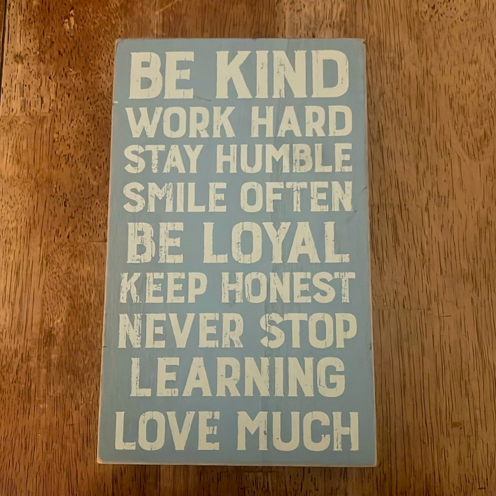 Wooden sign